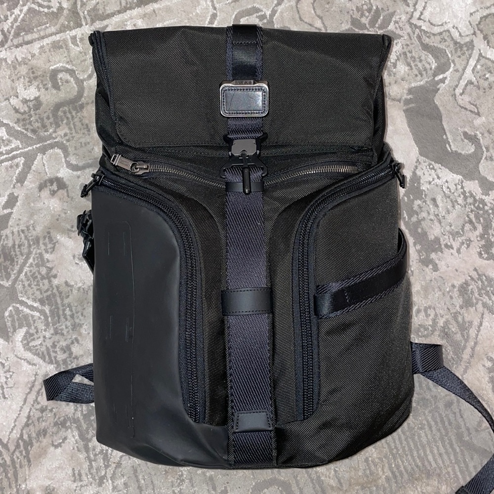 Men’s Tumi Black Canvas/Leather Luxury travel/work backpack